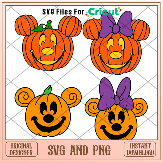 Halloween Disney Mickey mouse pumpkin SVG Bundle