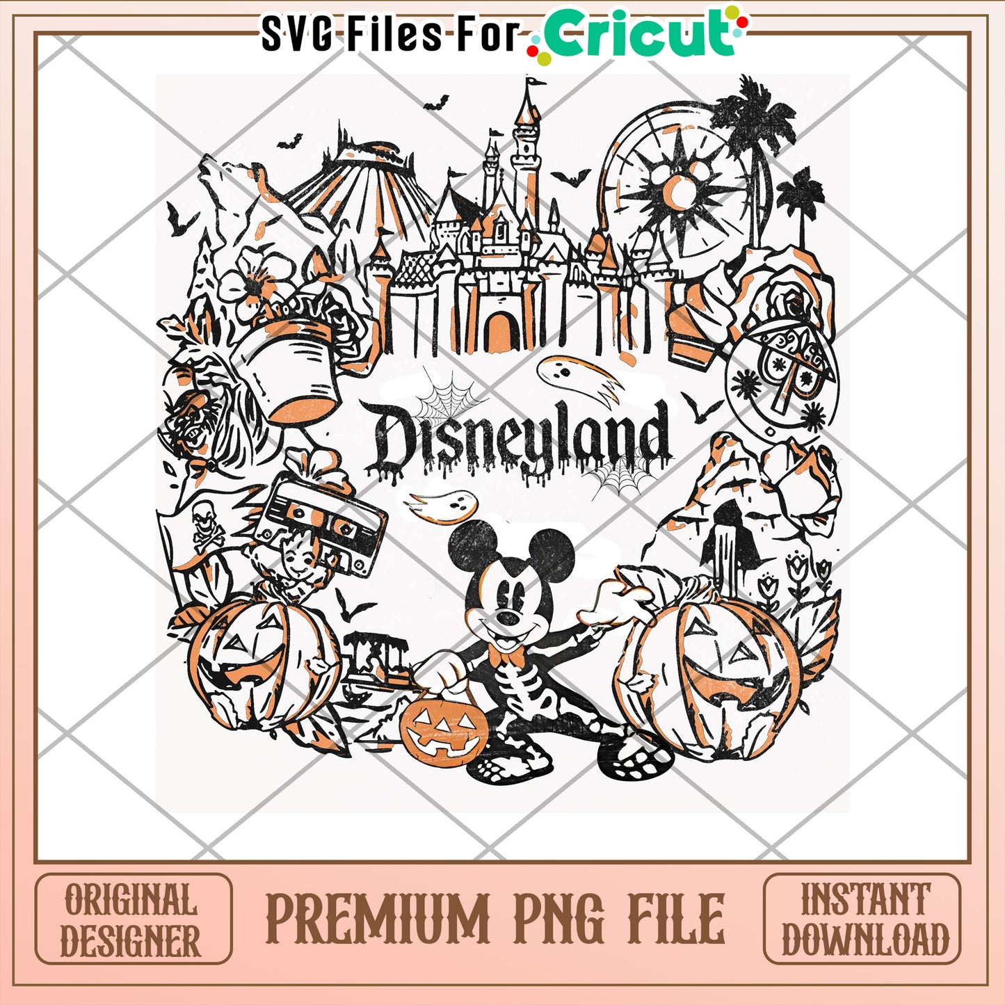 Halloween Disneyland PNG Sublimation