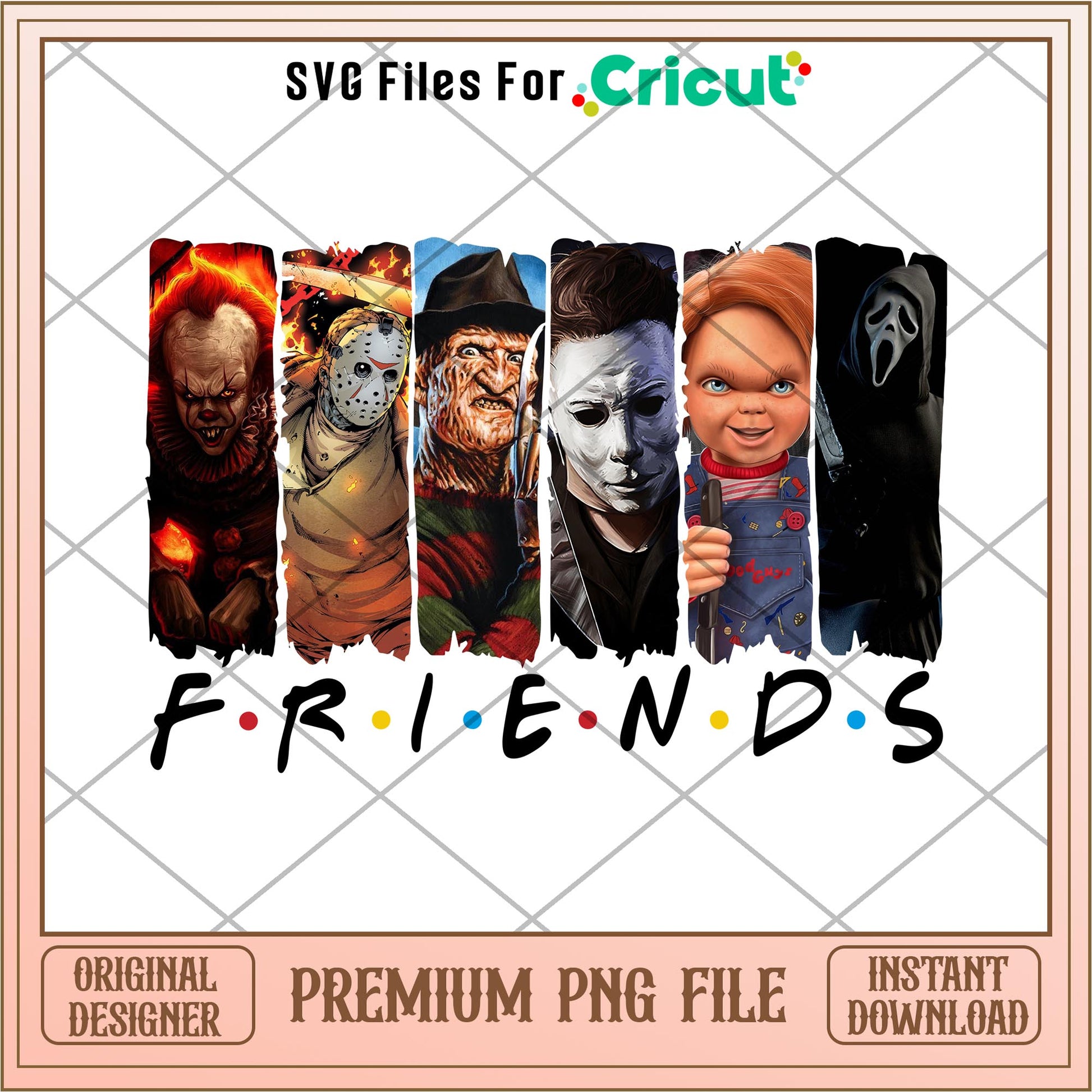 Halloween Friends Horror Characters png, Horror characters png, digital download