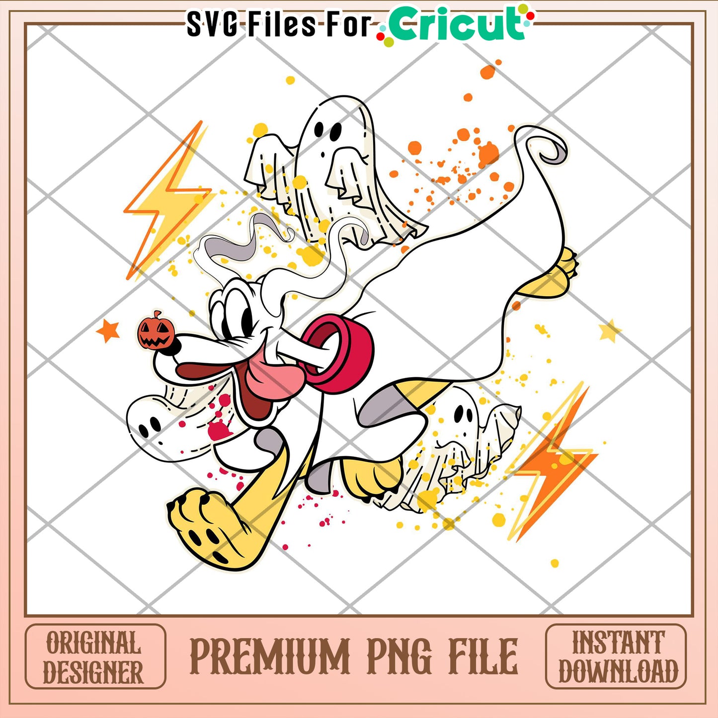 Halloween Ghost Dog PNG Design