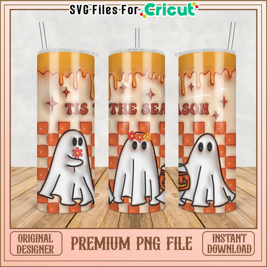 Halloween Ghost Tumbler PNG