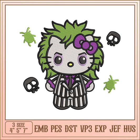 Halloween Hello Kitty Embroidery Design