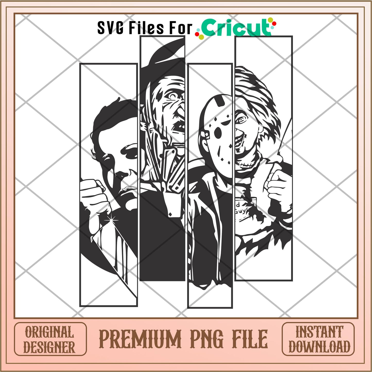 Halloween Horror Movie Killers png, Horror characters png, digital download