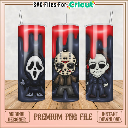 Halloween Horror Tumbler PNG Design