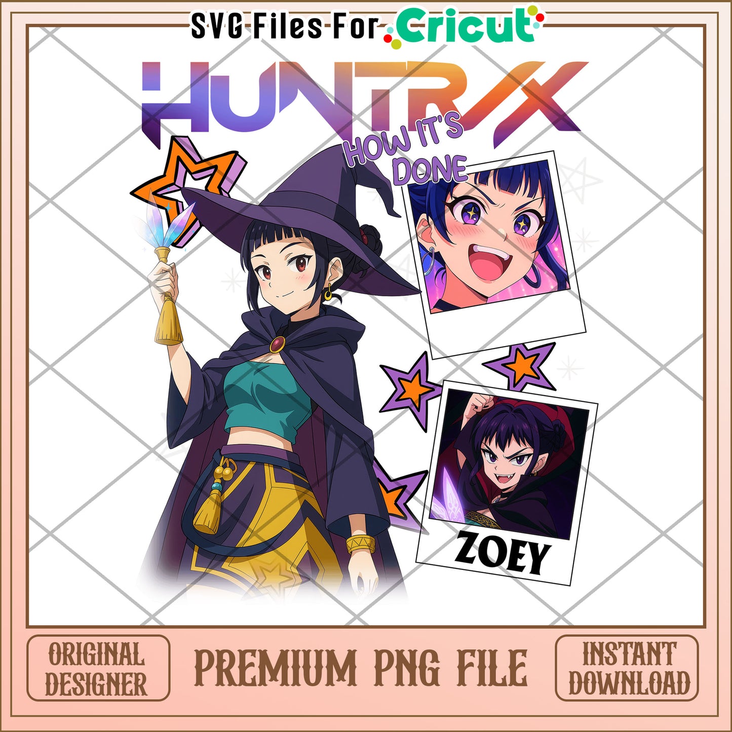 Halloween Huntrix Zoey Kpop Demon  png, demon hunters png, halloween time pngHunters