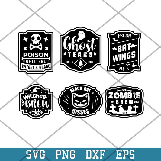 Halloween Label Bundle Svg, Halloween Svg-Svgfilesforcricut