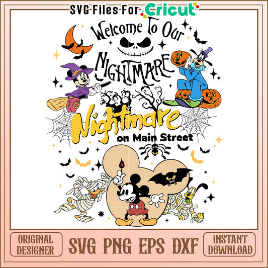 Halloween Mickey Mouse Nightmare SVG Design