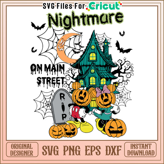 Halloween Mickey SVG Pumpkin Design