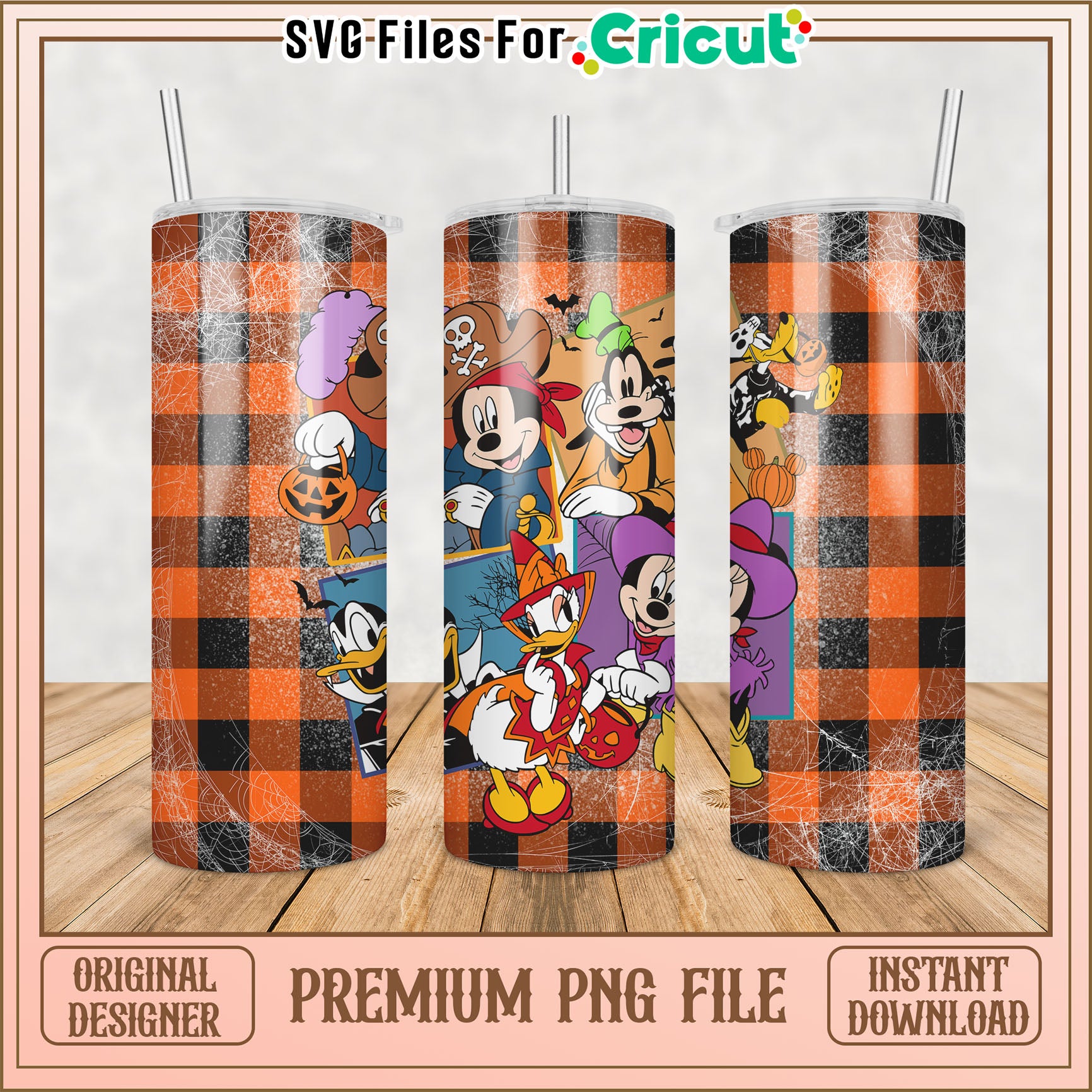 Halloween Mickey Tumbler PNG Design