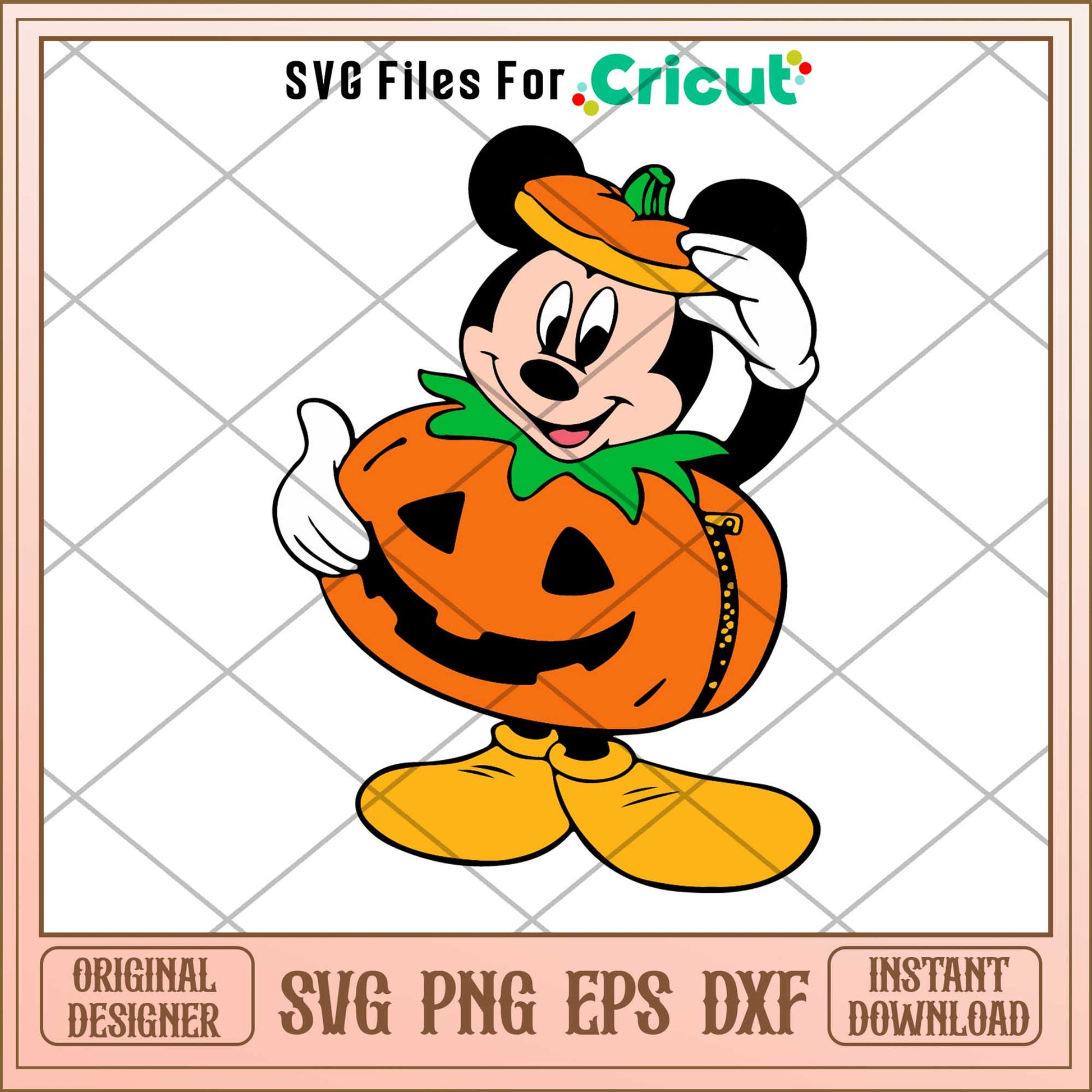 Halloween Mickey Vector Pumpkin svg, disney characters svg, digital download