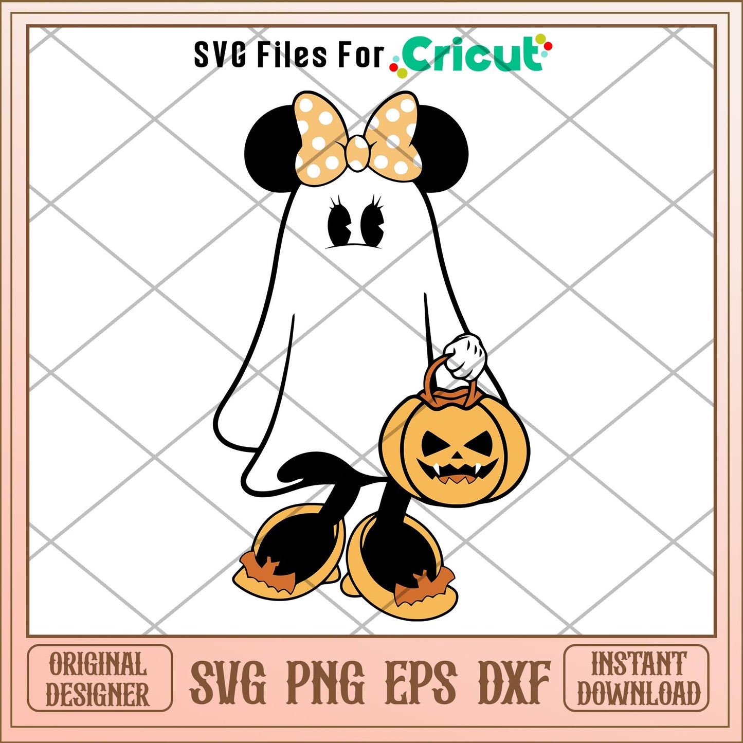 Halloween Minnie Ghost svg, Disney characters svg, Digital Download
