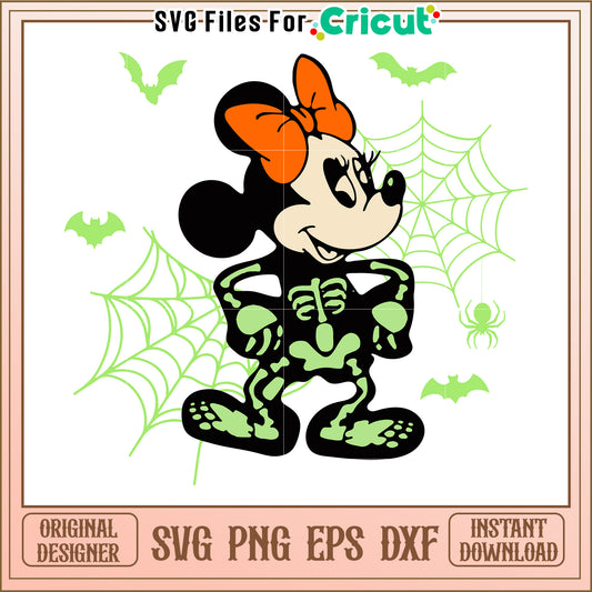 Halloween Minnie Mouse SVG Design