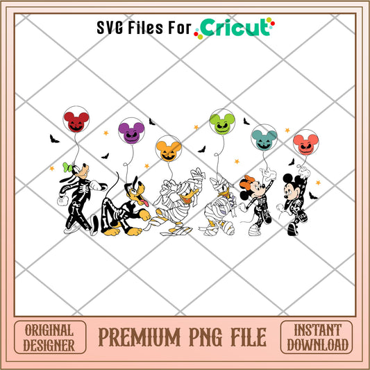Halloween Mummy Mouse And Friends png, Disney characters png, Digital Download
