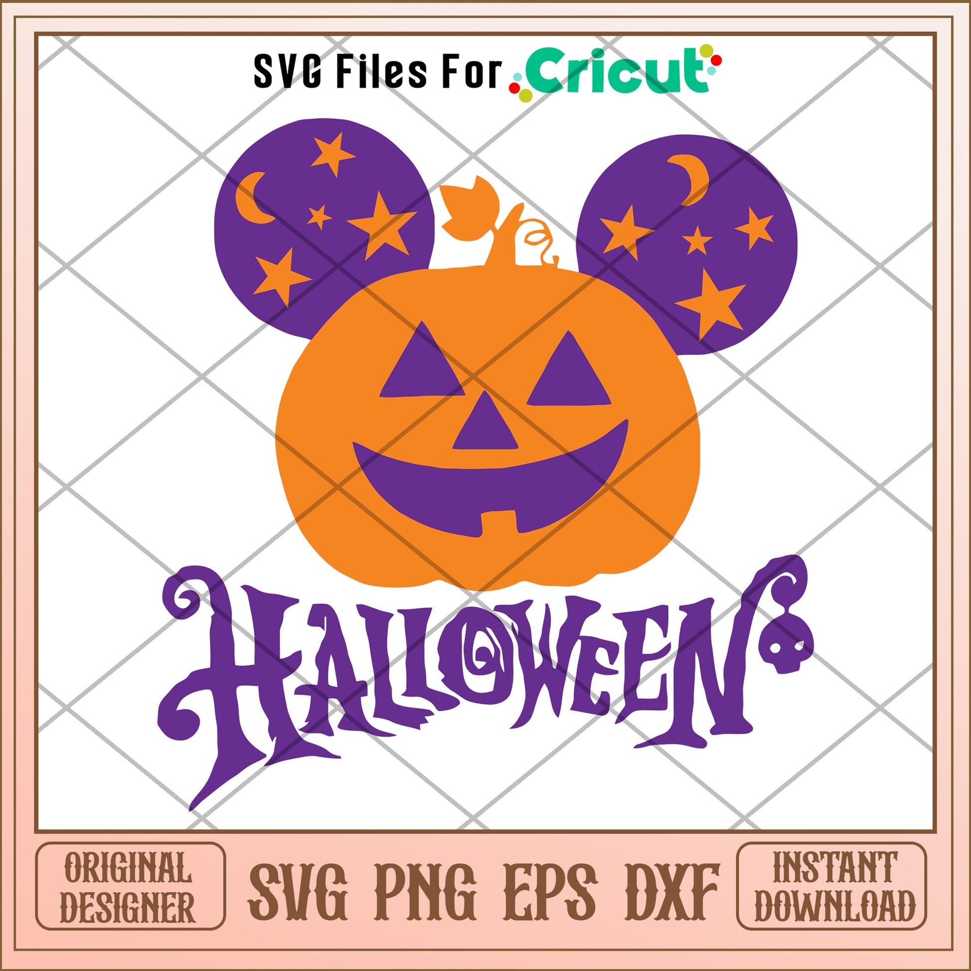 Halloween Pumpkin Mickey Head   svg, Disney characters svg, Digital Download