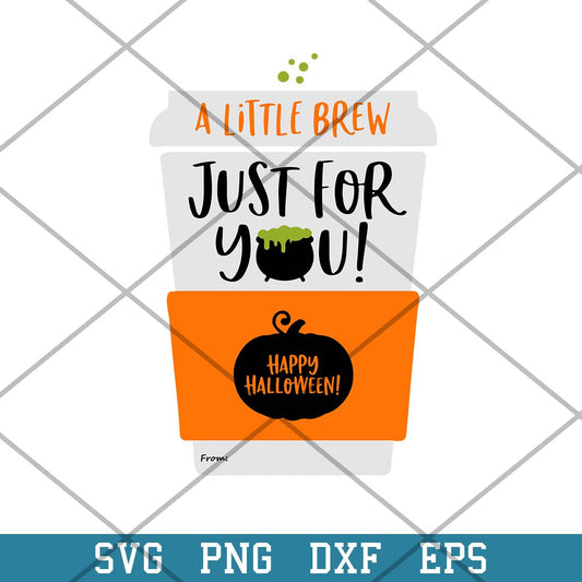 Halloween Pumpkin Spice Coffee Gift Card Svg, Halloween Svg-Svgfilesforcricut
