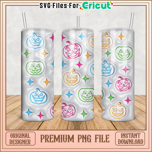 Halloween Pumpkin Tumbler PNG