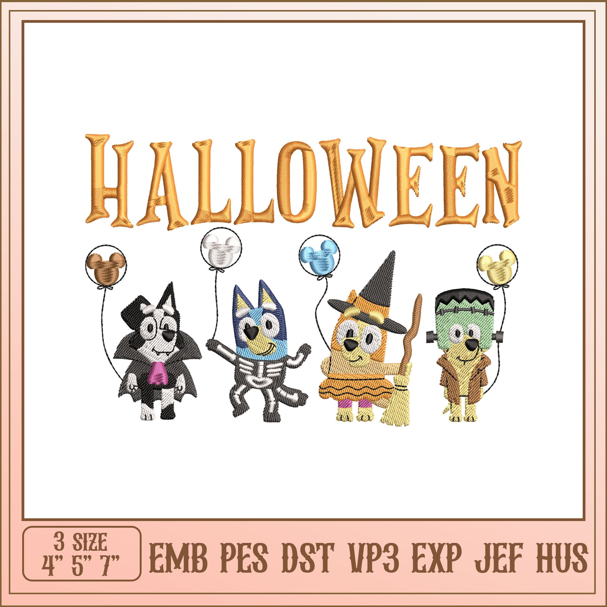 Halloween Puppy Embroidery Design