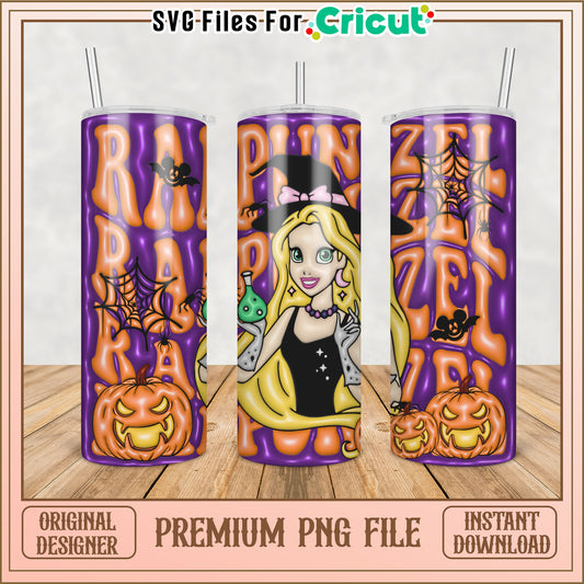 Halloween Rapunzel PNG Tumbler Design