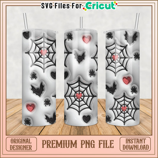 Halloween Spiderweb Tumbler PNG