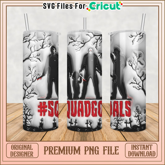 Halloween Squad Goals PNG Tumbler