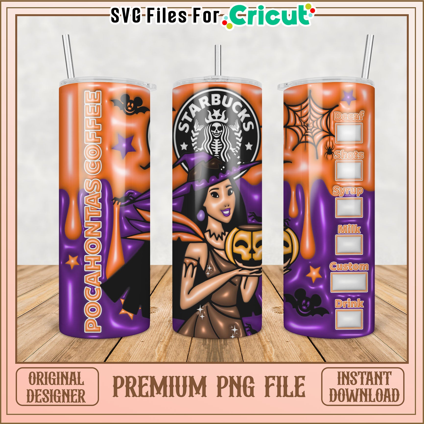 Halloween Starbucks Pocahontas PNG
