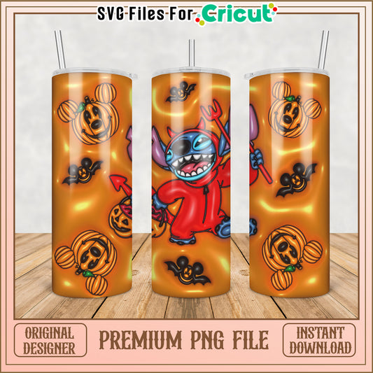 Halloween Themed Tumbler Design PNG for Cricut Crafting Download