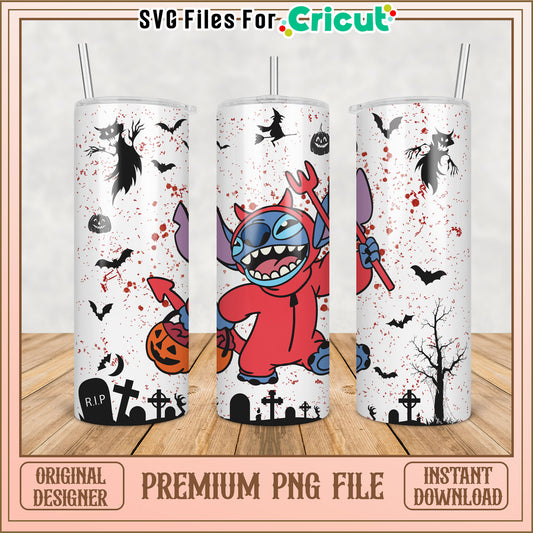 Halloween Themed Tumbler Design PNG for Cricut Users Download