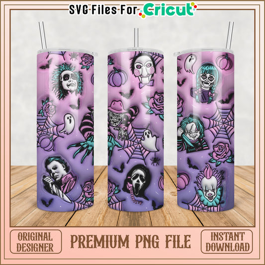 Halloween Themed Tumbler PNG Design for Cricut Crafting Projects