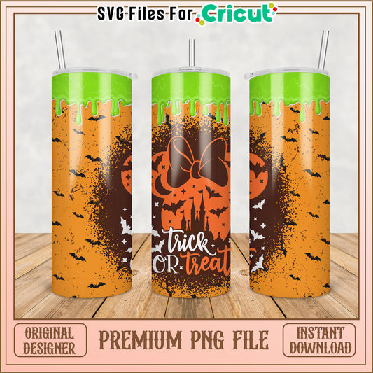 Halloween Themed Tumbler PNG Design for Cricut Projects Instant Download