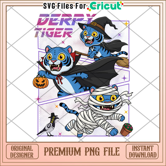 Halloween Tiger Derpy Kpop Demon Hunter png, kpop demon hunters png, halloween png