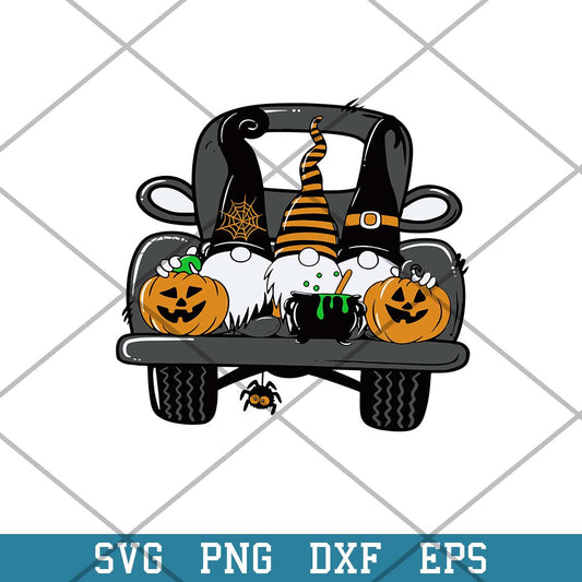 Halloween Truck Gnomies Svg, Halloween Svg-Svgfilesforcricut