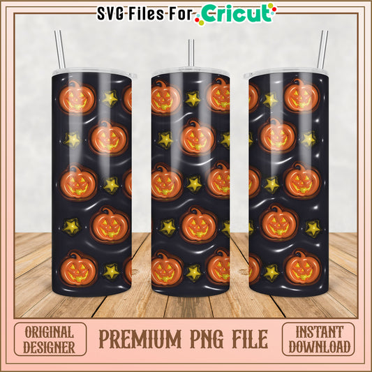 Halloween Tumbler Design PNG File for Cricut Crafting Projects