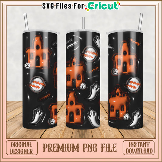 Halloween Tumbler Design PNG for Cricut Instant Download File