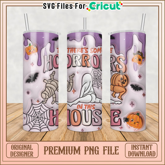 Halloween Tumbler Design Premium PNG for Cricut Crafting Projects