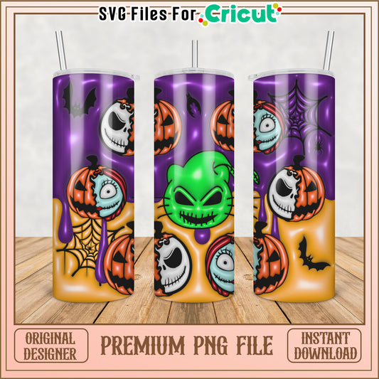 Halloween Tumbler Design Premium PNG for Cricut Instant Download