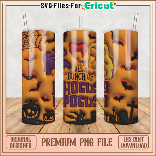 Halloween Tumbler PNG Design Hocus Pocus
