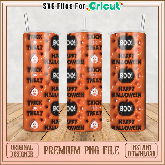 Halloween Tumbler PNG Design for Cricut DIY Projects Download