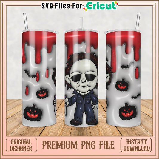 Halloween Tumbler PNG Michael Myers Design