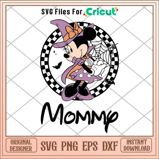 Halloween Witch Minnie mommy svg, Disney characters svg, Digital Download