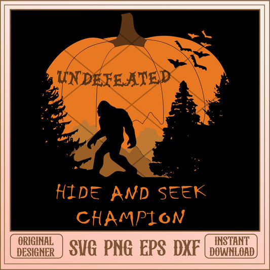 Halloween Bigfoot Hide And Seek Champion svg, halloween characters svg, digital download