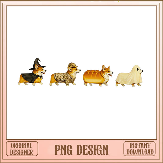 Halloween Corgi Dog PNG, Funny Corgi Costume, Corgi PNG