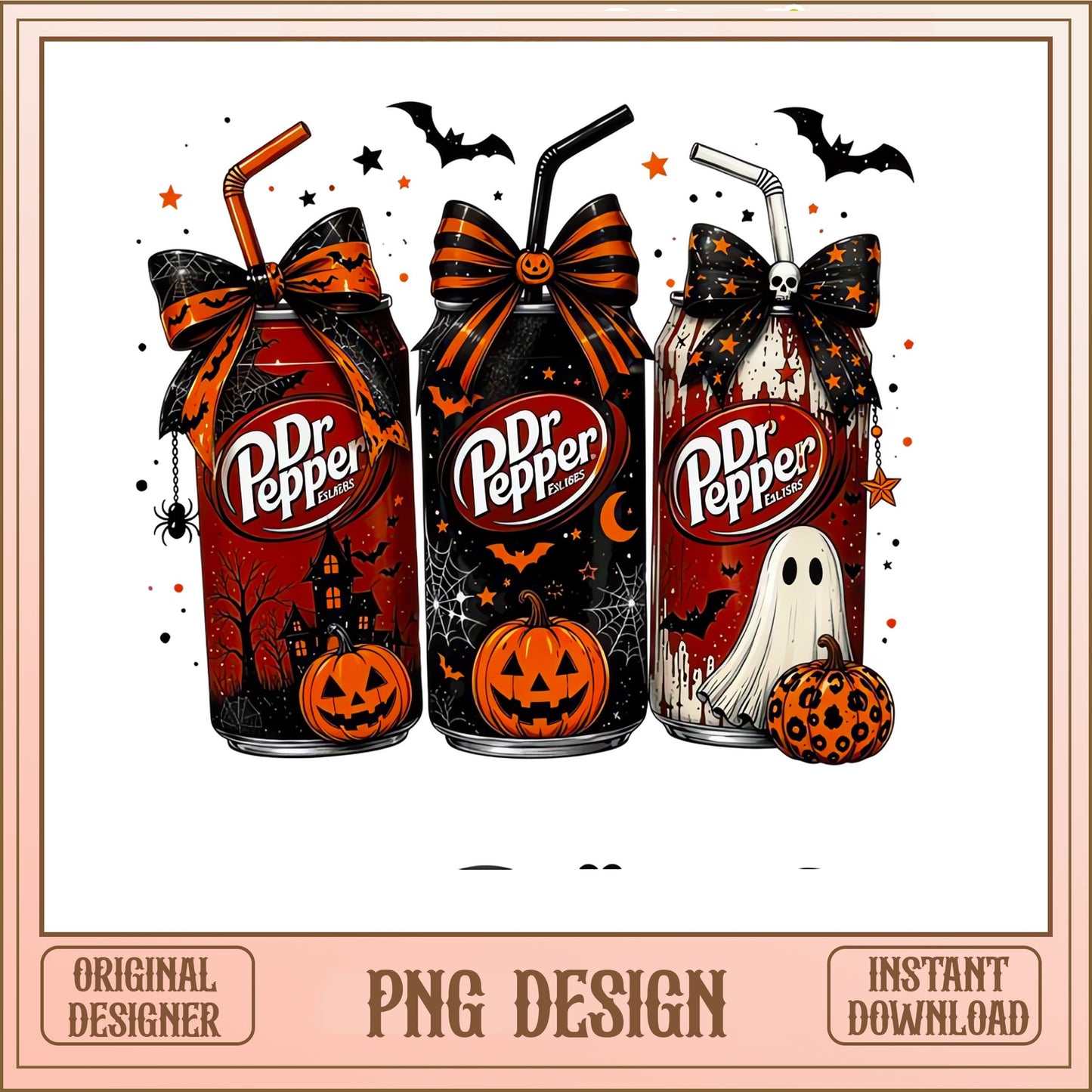 Halloween Dr Pepper Can PNG, Spooky Soda Cans PNG, Halloween PNG