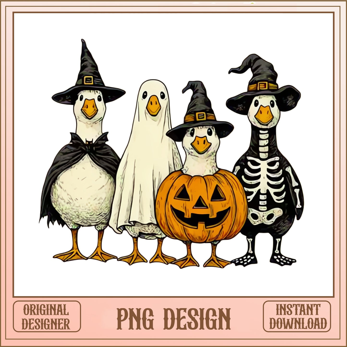 Halloween Duck PNG, Funny Duck Halloween Costume, Witch Duck PNG