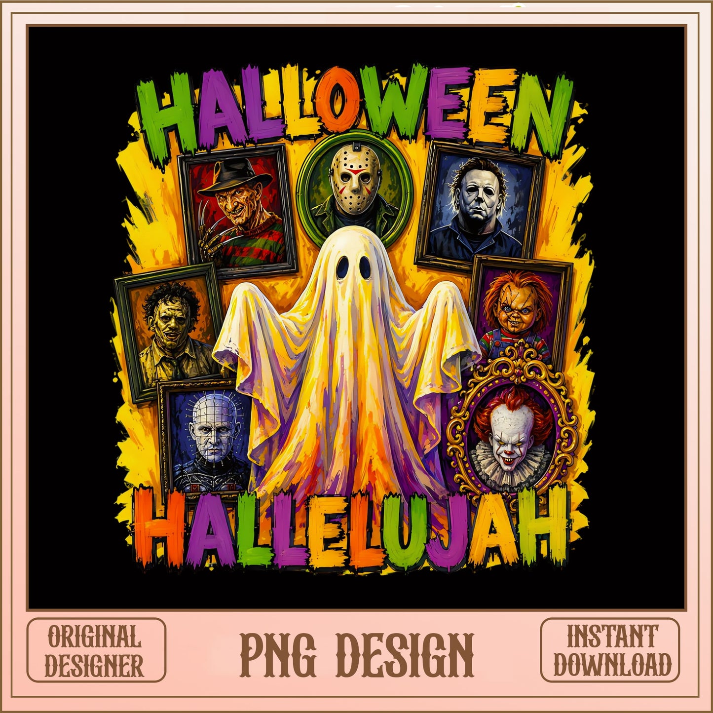 Halloween Hallelujah Horror Ghost PNG, Halloween PNG, Horror Movie PNG