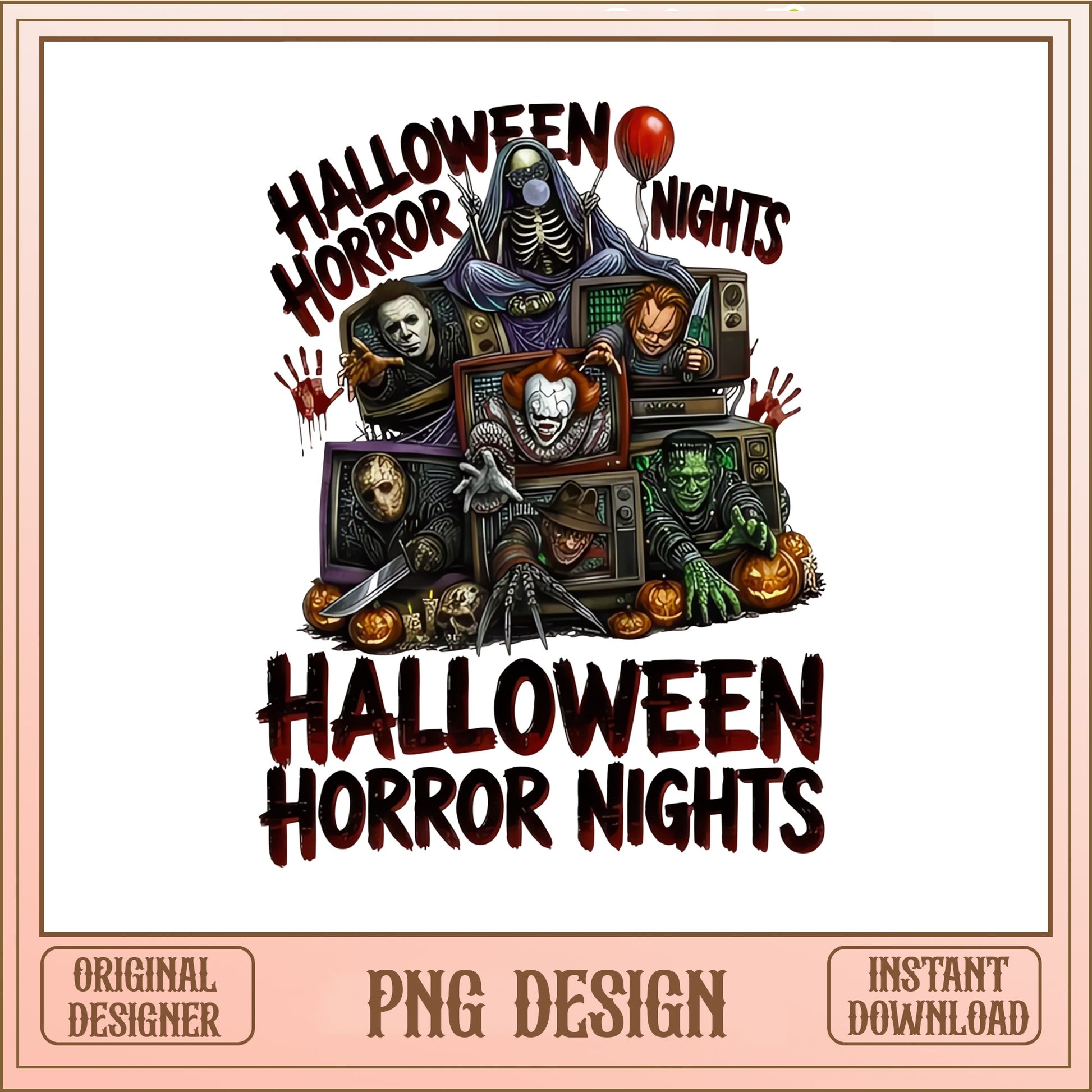 Halloween Horror Nights PNG, Horror Characters PNG, Halloween PNG