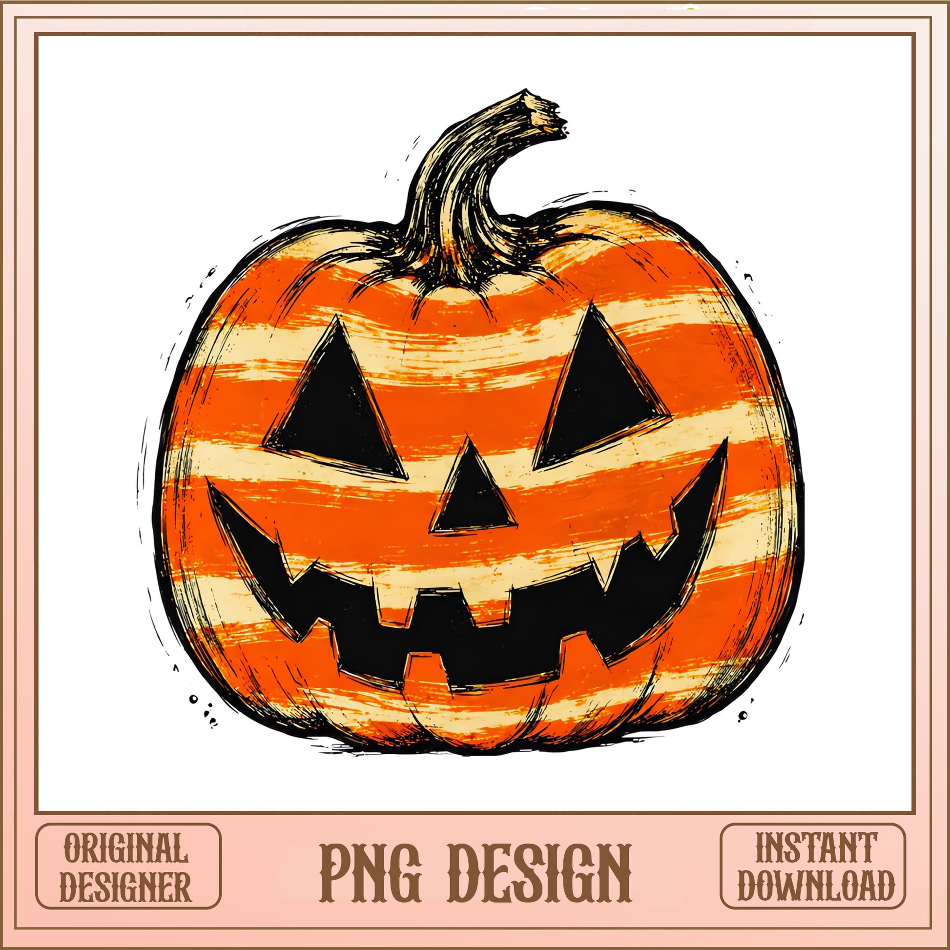 Halloween Jack O Lantern PNG, Spooky Pumpkin PNG, Fall PNG