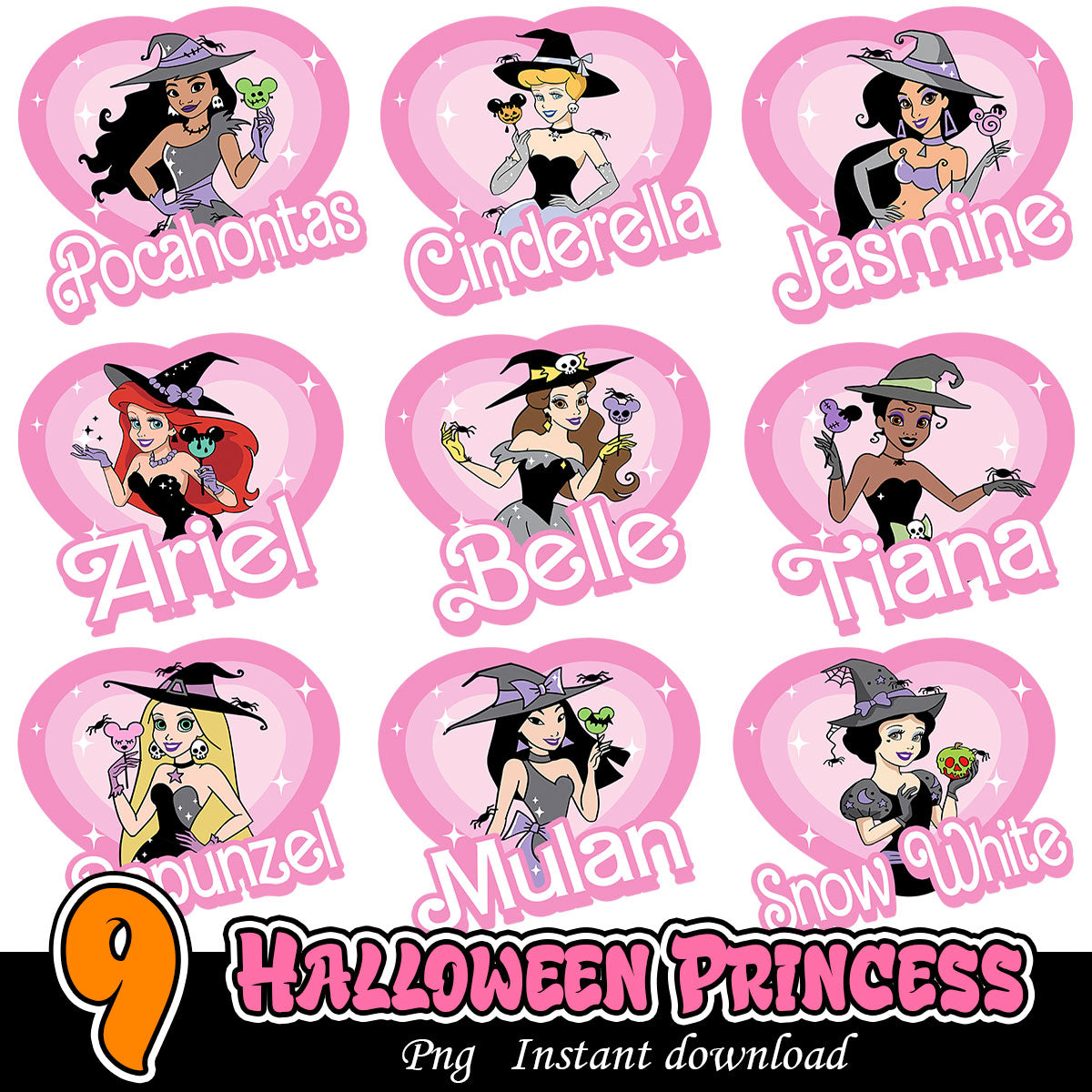 Halloween Princess Bundle, Disney princess halloween bundle