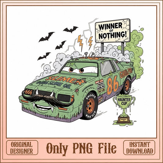 Halloween Race Car PNG, Spooky Monster Truck, Haunter Cup PNG
