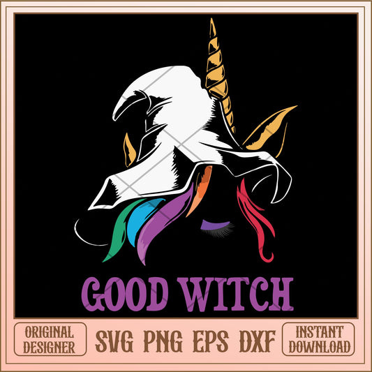 Halloween Trick or Treat Unicorn Good Witch white svg, halloween characters svg, digital download