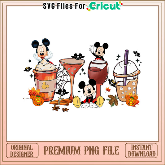 Halloween drink mickey mouse png, Mickey Mouse Coffee Drink Png, Mickey Halloween png